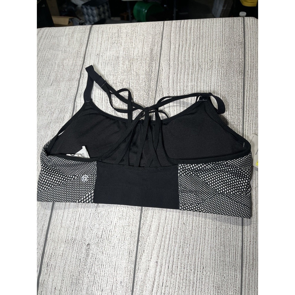 Champion Sports Bra Small Black Strappy Mesh Back No Wire Not Padded Womens - Picture 4 of 5